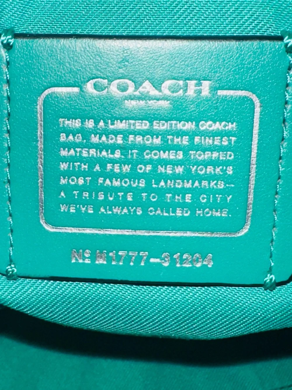 Coach NYC Skyline Limited Edition Signature City Zip Tote Black Leather